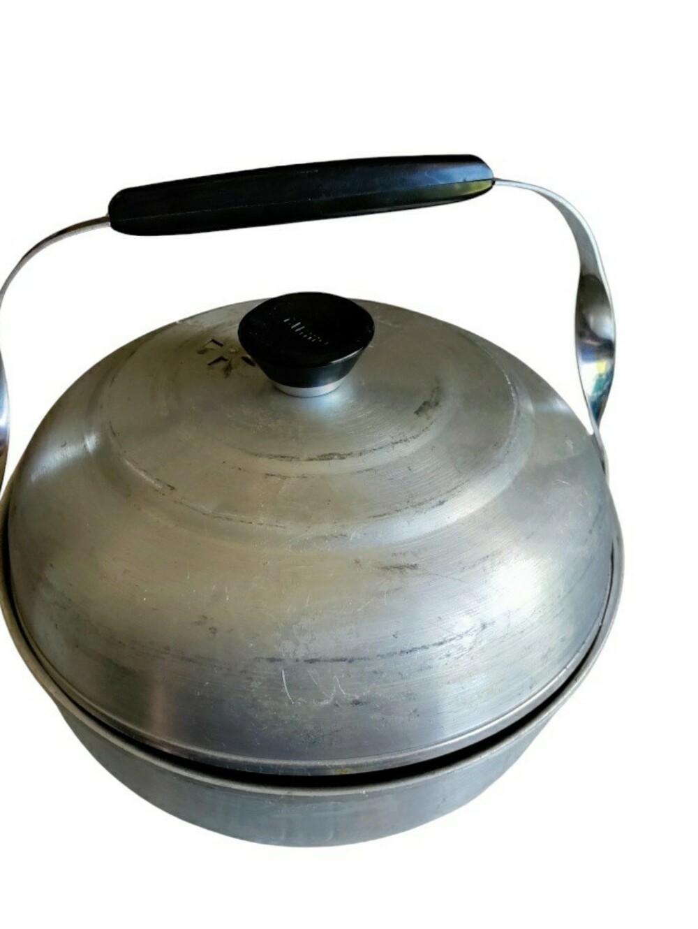 Vintage Mirro 2001 Bun Warmer Steamer Pot Aluminum With Lid Handle